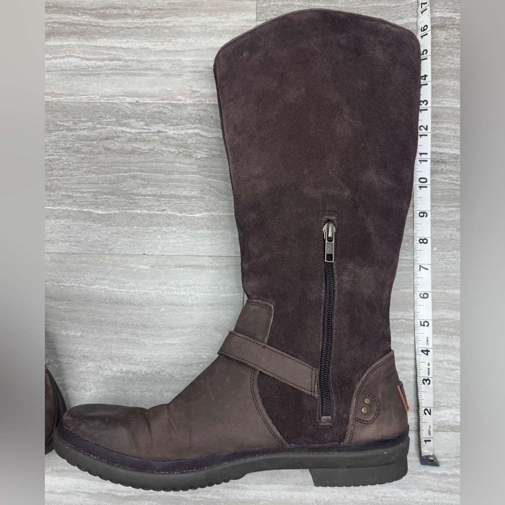 UGG Thomsen Suede Knee-High Boots Shearling Lined Boots Womens Size 9 - Picture 6 of 11